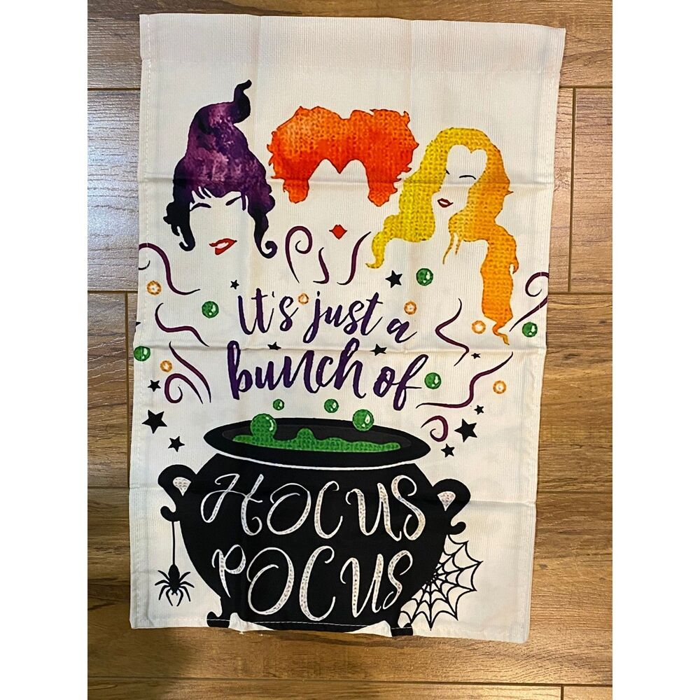 Halloween Garden Flag 12x18 Polyester It's Just a Bunch of Hocus Pocus